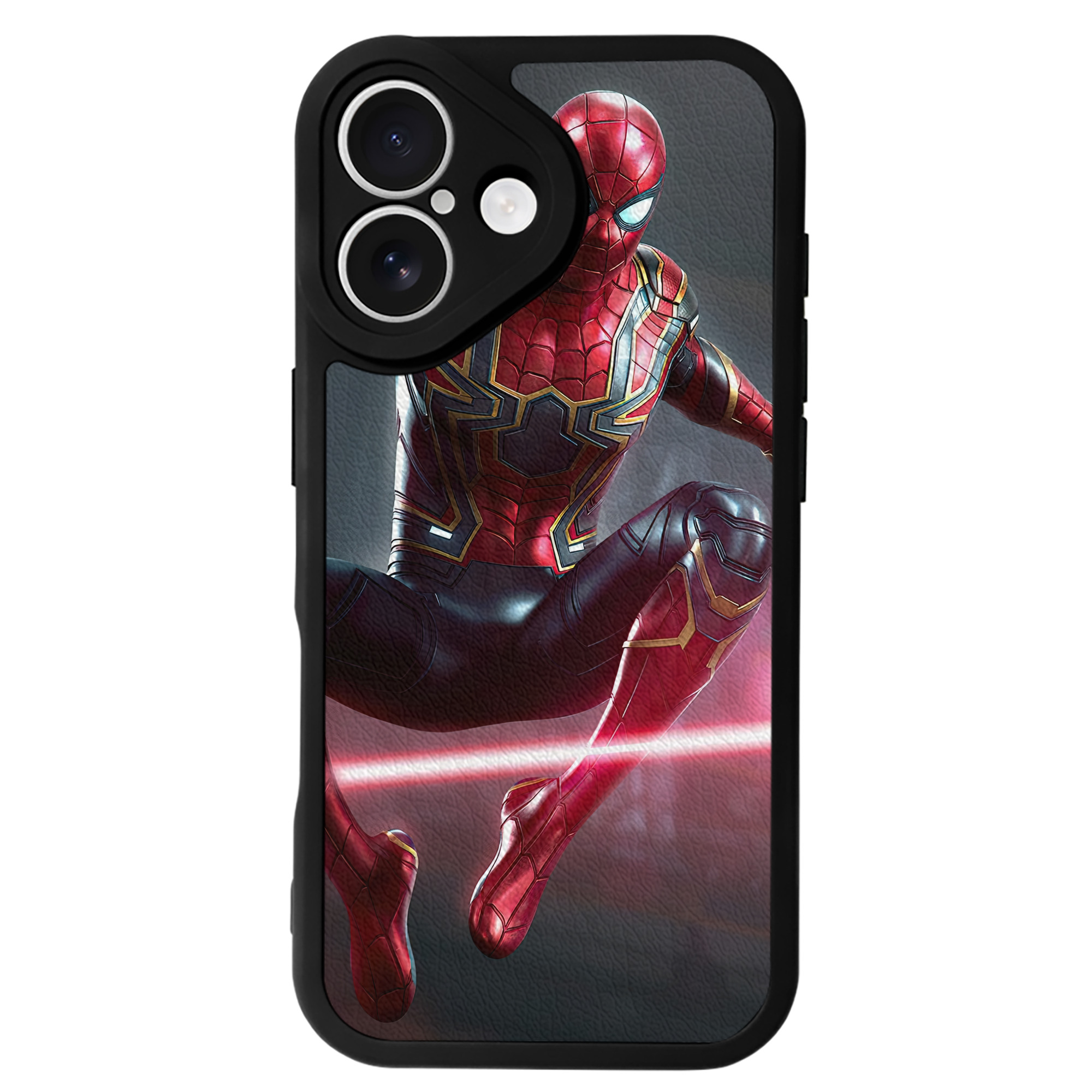 （画像用） Spider Man スパイダーマン 【iPhone 16シリーズ対応】シリコンスマホケース（レザー調） 材質：シリコン